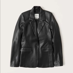A&F Vegan Leather Blazer